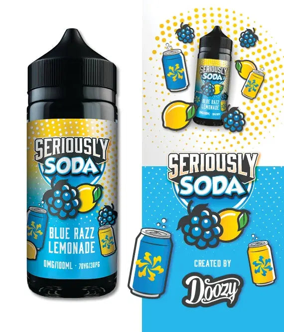 Seriously Soda Blue Razz Lemonade E-liquid Shortfill - Scent Vape