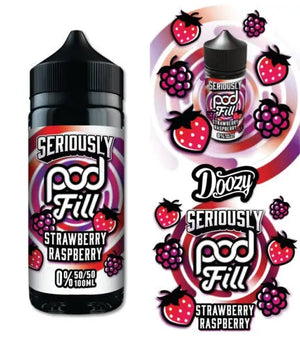 Seriously Pod Fill Strawberry Raspberry E-liquid Shortfill - Scent Vape