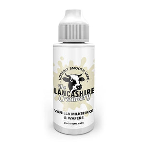 Vanilla Milkshake Wafers By The Lancashire Creamery 100ml Shortfill