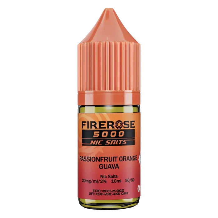 Passionfruit Orange Guava Elux Firerose 5000 Nic Salt Vape Juice - Scent Vape