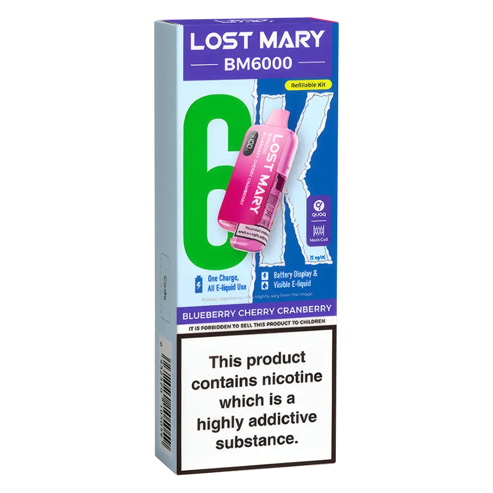 Lost Mary BM6000 Blueberry Cherry Cranberry Prefilled Pod Kit - Scent Vape