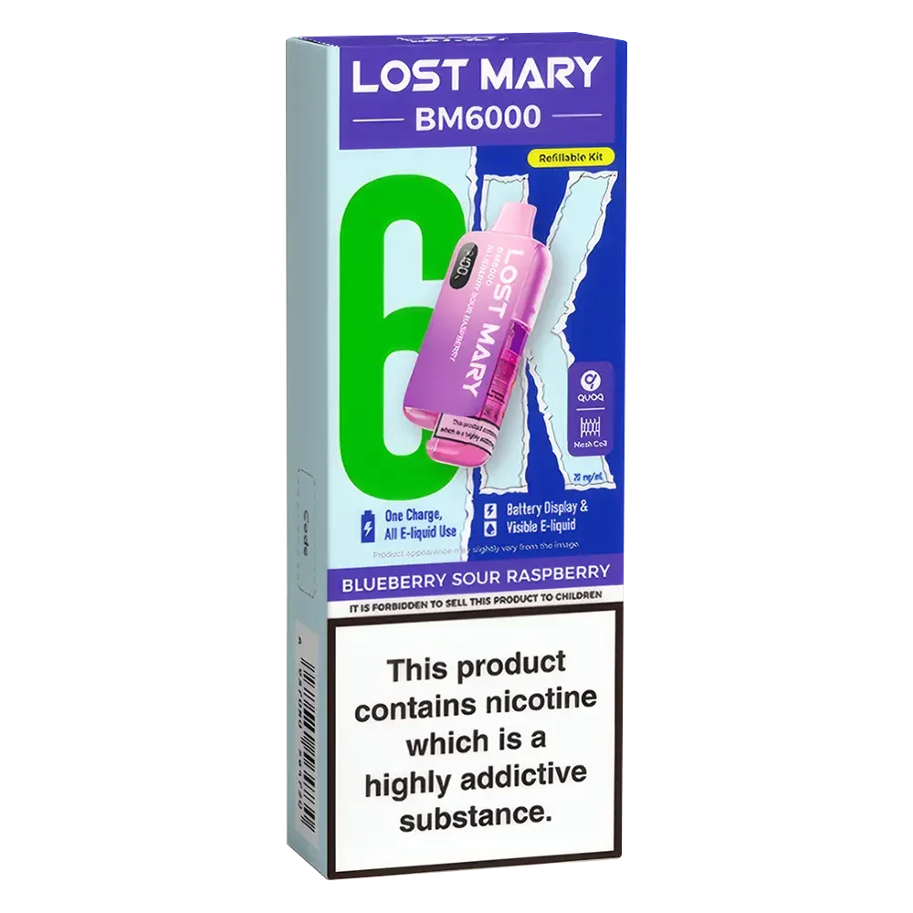 Lost Mary BM6000 Blueberry Sour Raspberry Prefilled Pod Kit - Scent Vape