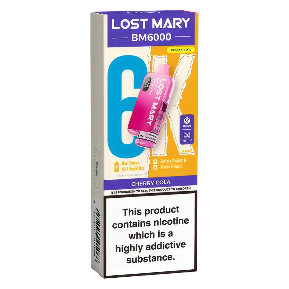 Lost Mary BM6000 Cherry Cola Prefilled Pod Kit - Scent Vape