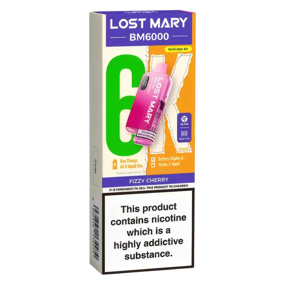 Lost Mary BM6000 Fizzy Cherry Prefilled Pod Kit - Scent Vape