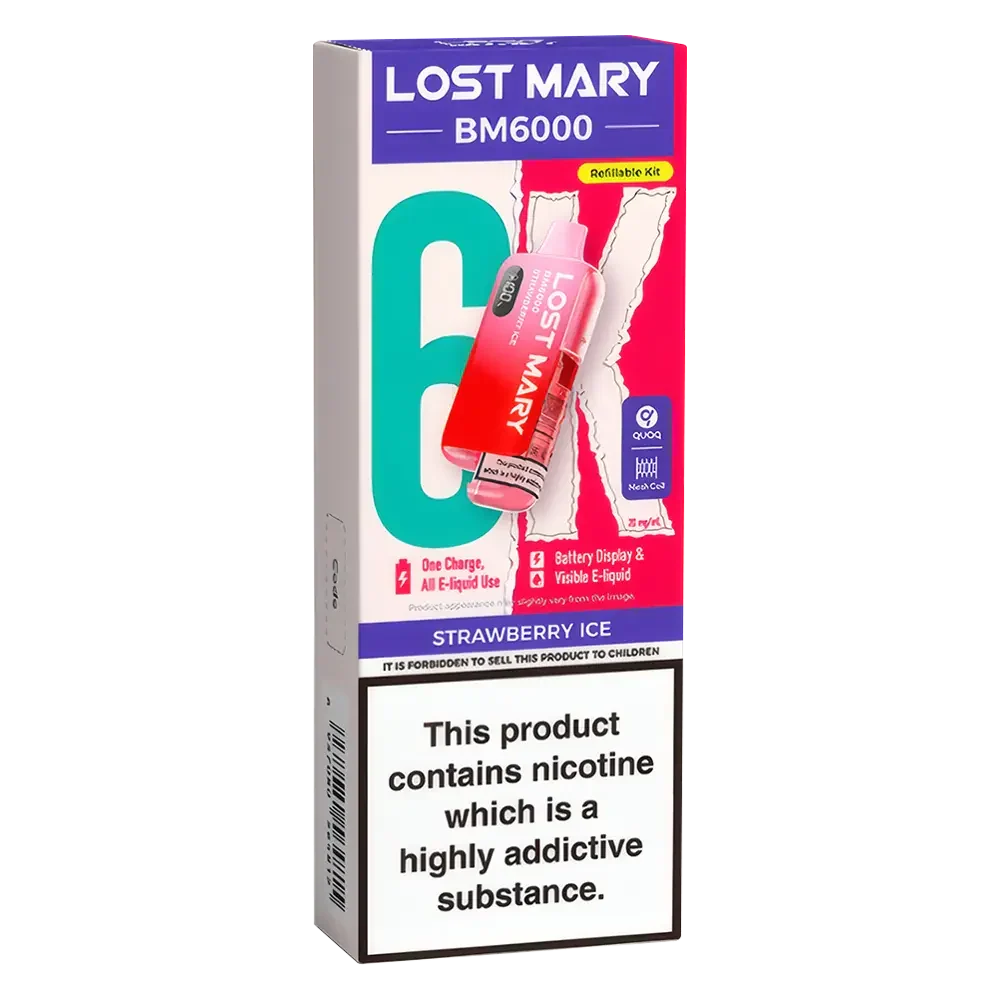 Lost Mary BM6000 Strawberry Ice Prefilled Pod Kit - Scent Vape